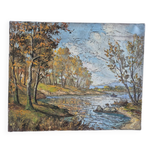 Huile sur toile, reflets