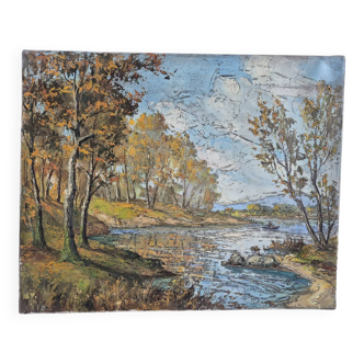 Reflections on the pond - Oil on canvas