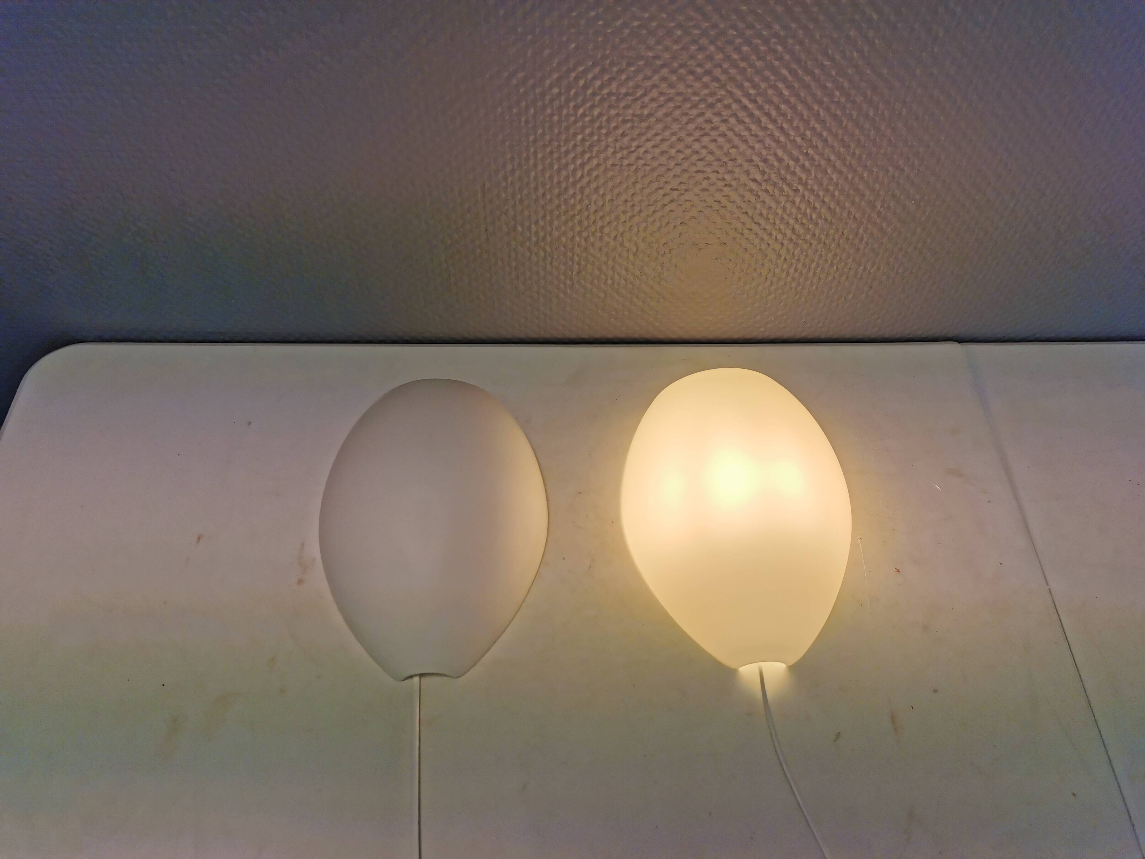 Rare wall lamps, model Vasa, designed by Jo Hammerborg in 1966 for Fog & Mørup Denmark.