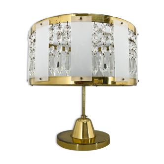Lampe de table en laiton de la verrerie Novy Bydzov, Tchécoslovaquie, 1970