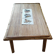 Coffee table bamboo rattan ceramic decollee 1960 70