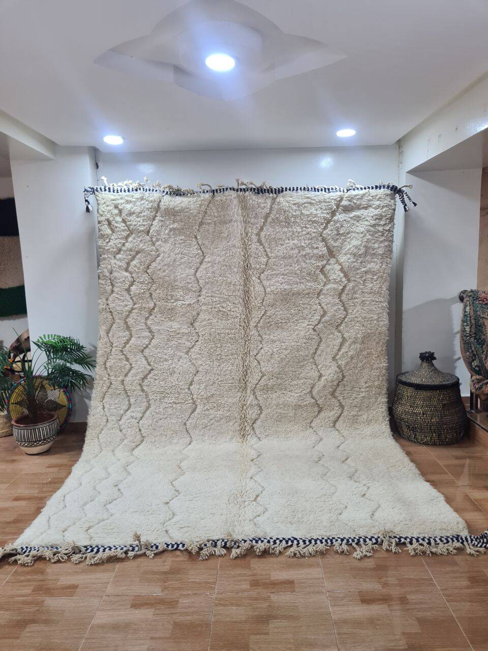 Handmade wool Berber rug 300X200 cm