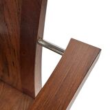 Ensemble vintage de quatre chaises design en hêtre massif chrome