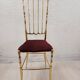 Pair of chiavarine chairs, brass