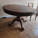 Extendable Round Solid Wood Table + Matching Chairs