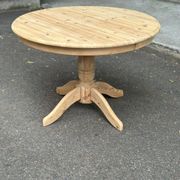 Table de repas ronde extensible en bois massif brut