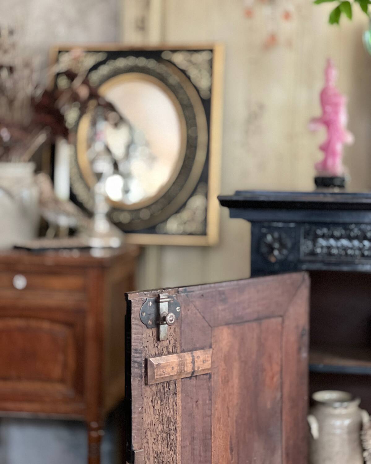 Blackened wood sideboard