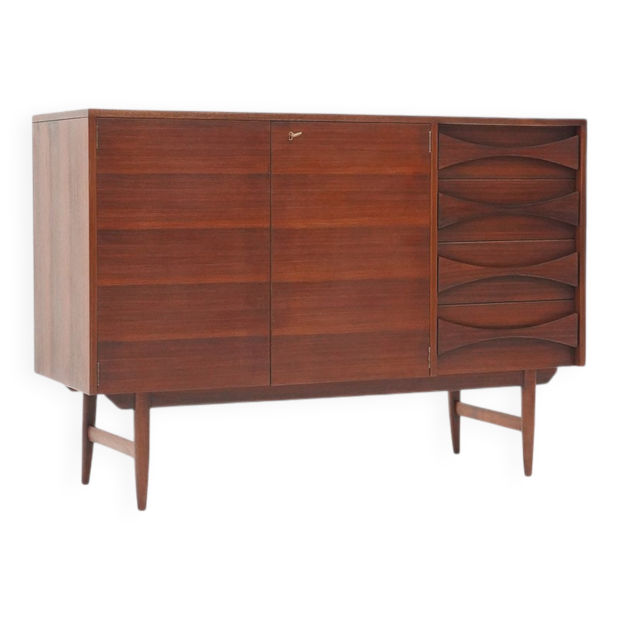 Mahogany sideboard with drawers, 1950s