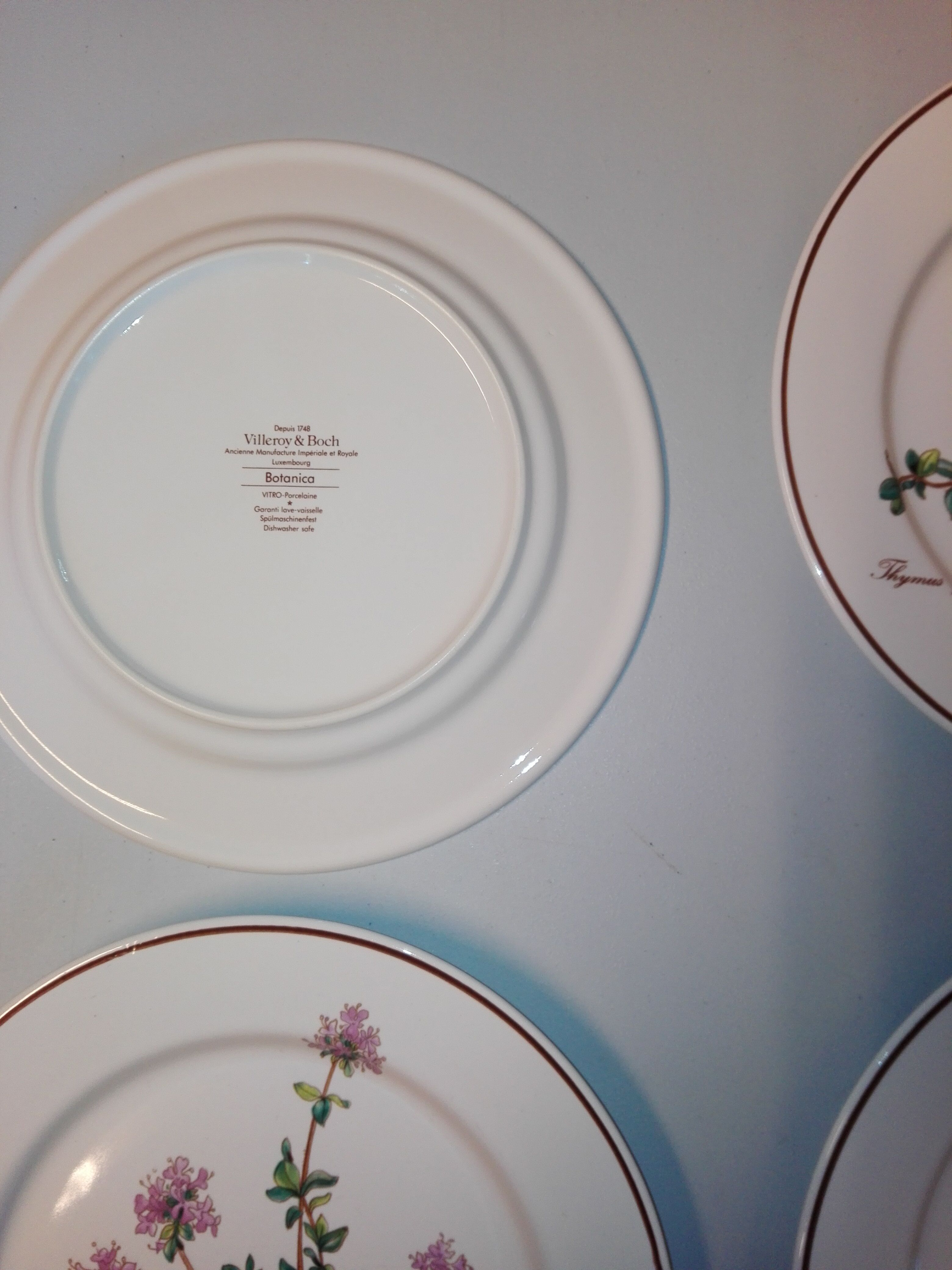 4 dessert plates Botanica Villeroy and Boch 21 cm