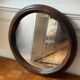 Minimalist round wooden mirror