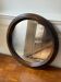 Minimalist round wooden mirror