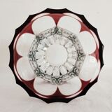 Val Saint Lambert plum crystal vase