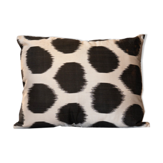 Black ivory Silk Spotted Cushion Cover