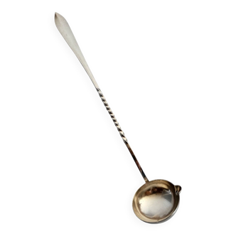 Punch ladle, cocktail, in silver-plated cherry metal.