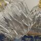 Set of two vintage sconces in chiseled glass
