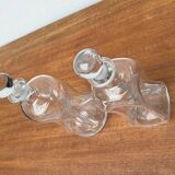 Danish Vintage Kluk Kluk Glass Bottles from Holmegaard, 1970s, Set of 2