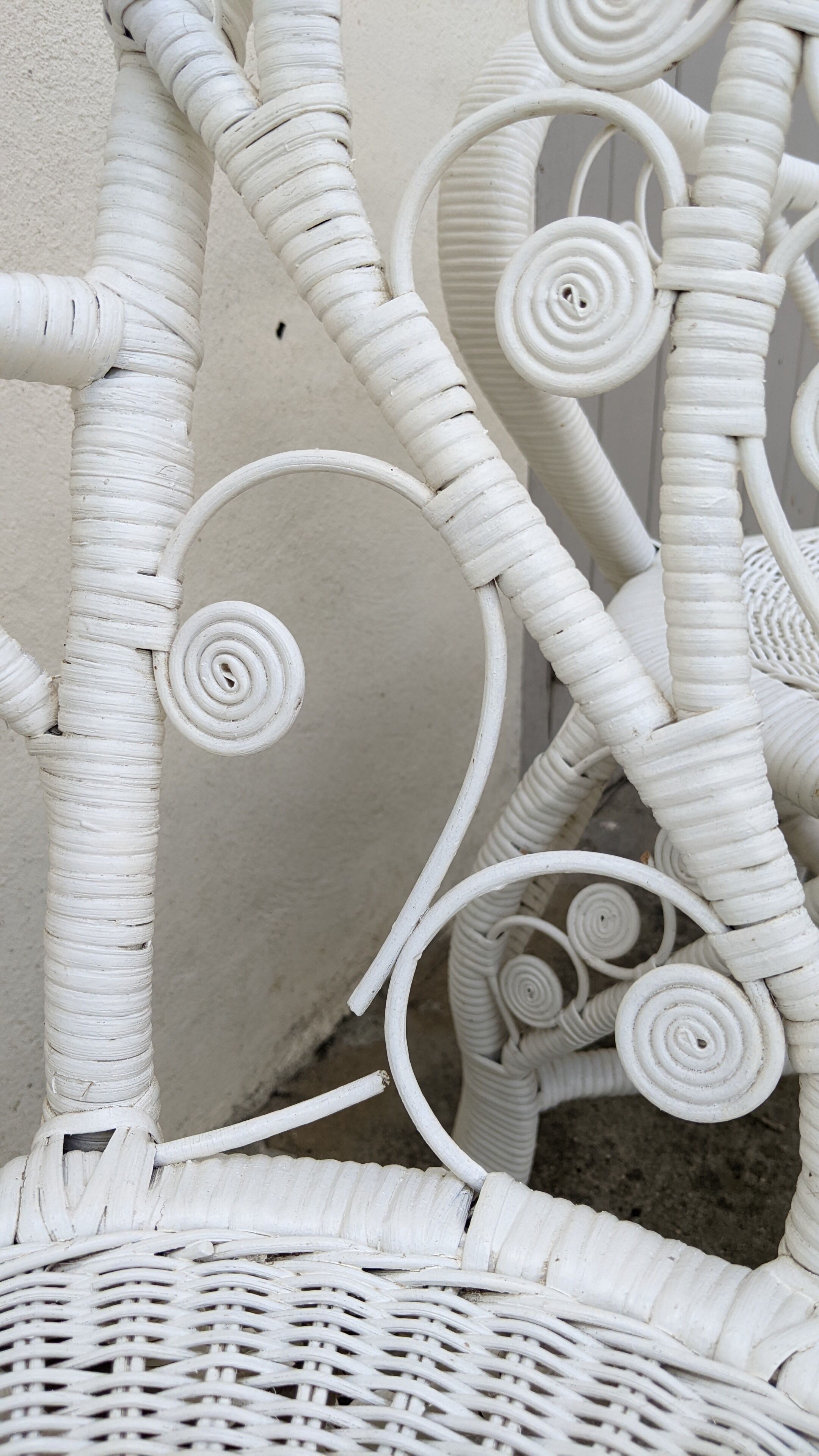 Peacock rattan armchairs