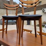 Scandinavian dining room set, 6 chairs with extendable table 1950s