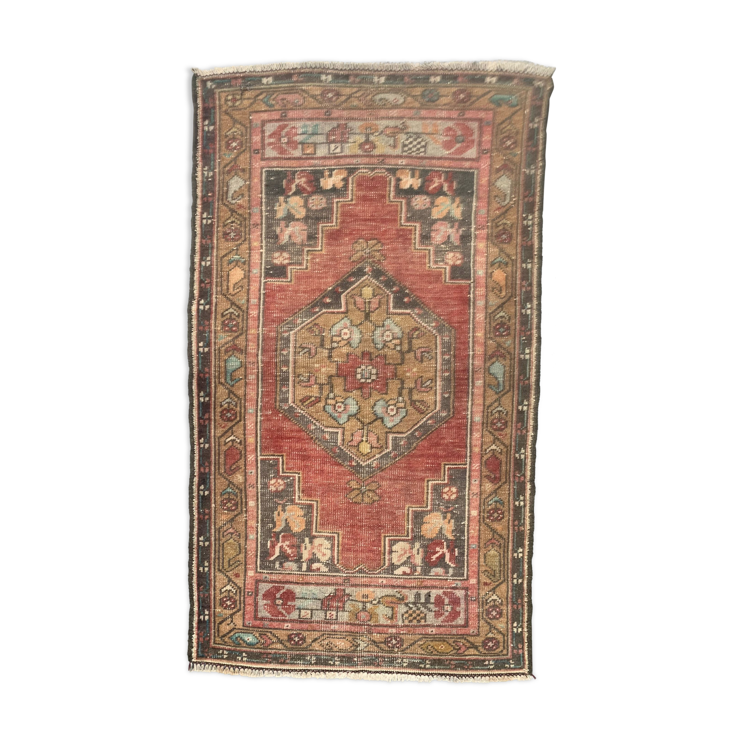 Vintage turkish oushak rug 150x87 cm carpet