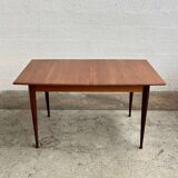 Scandinavian teak table with extension