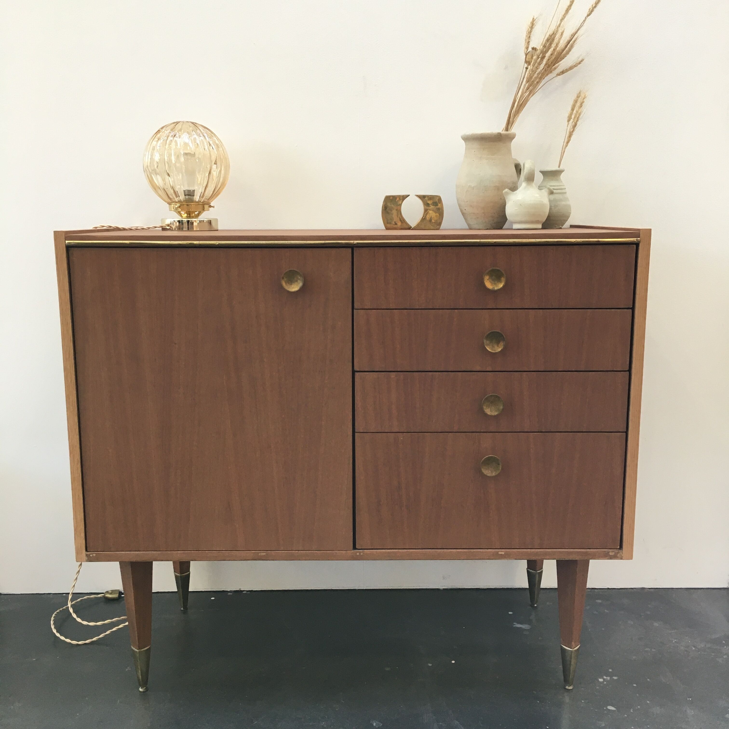 Scandinavian style teak chest of drawers