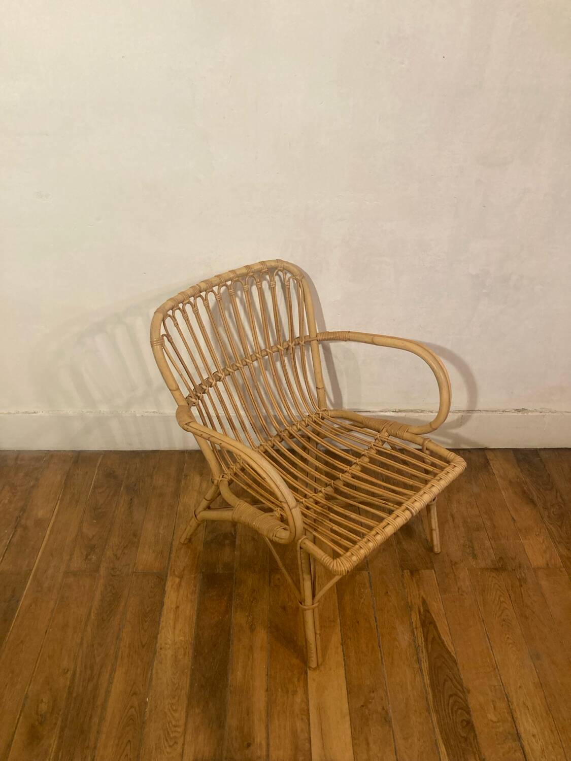 Vintage rattan armchair