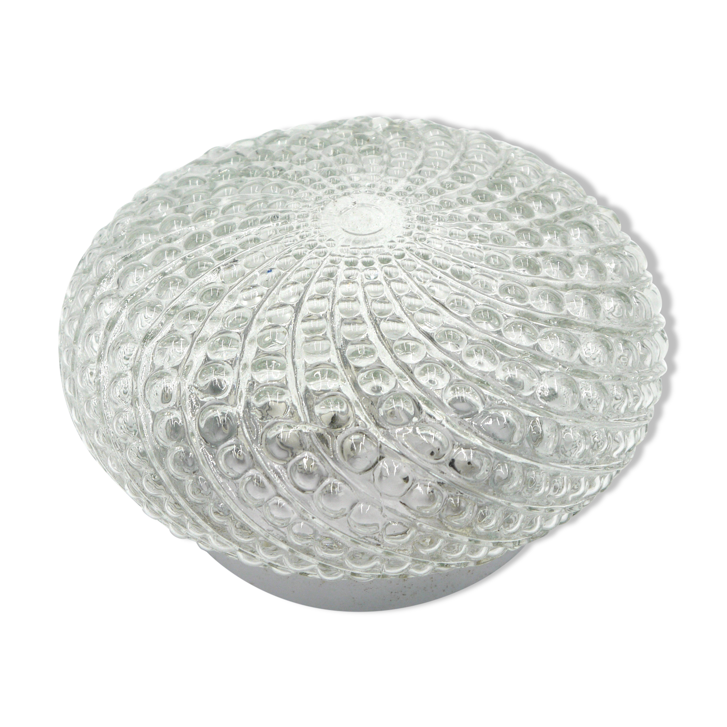 Molded glass ceiling lamp