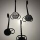 Black wrought iron coat hooks