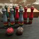 Vintage wooden bowling game