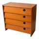 Commode rangement chaussures petit meuble à clapet vintage placage boi