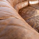 Vintage brown leather modular sofa by, 1970s