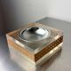 Christian Dior style lucite & rattan ashtray, circa 1970s