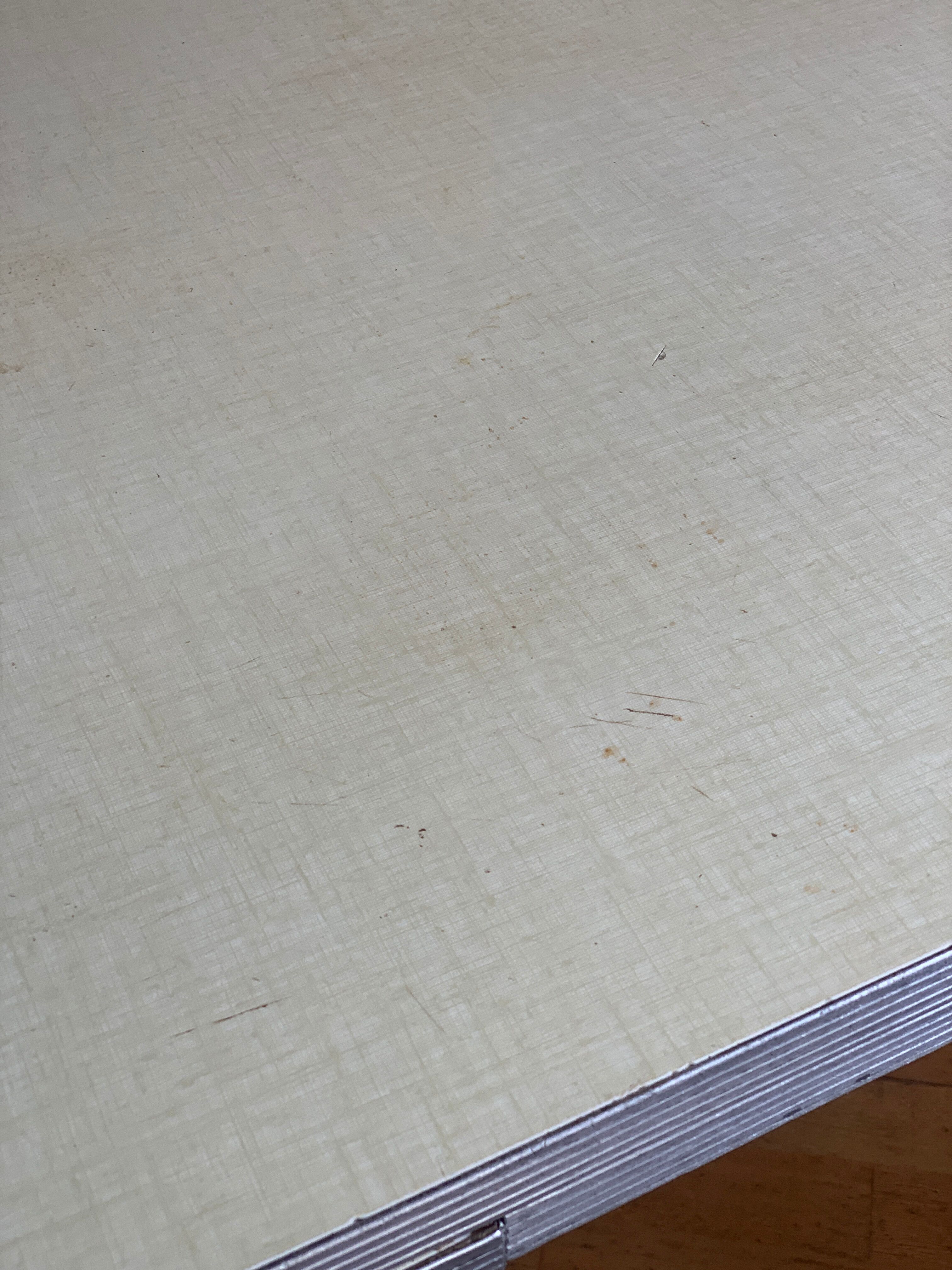 Yellow formica table