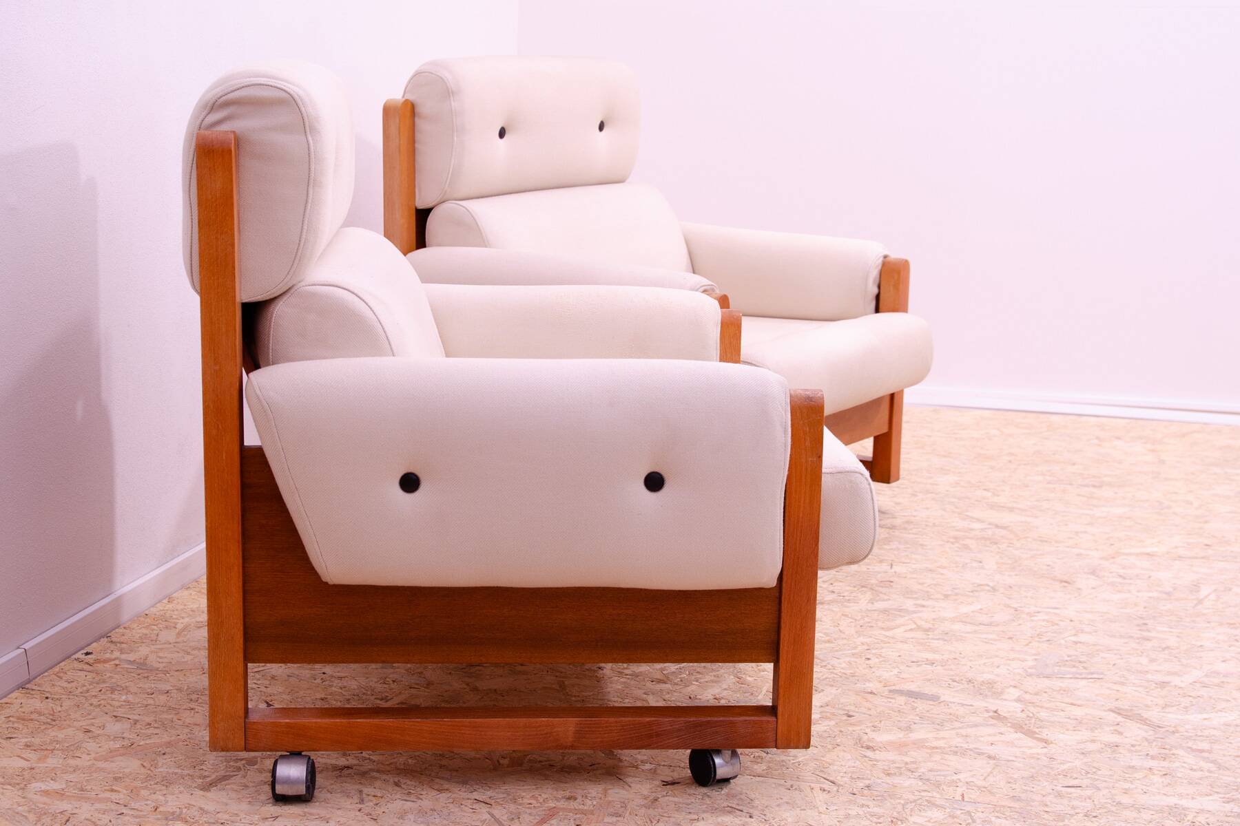 Fauteuils vintage de style scandinave, 1970'