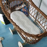 Wicker rattan bassinet