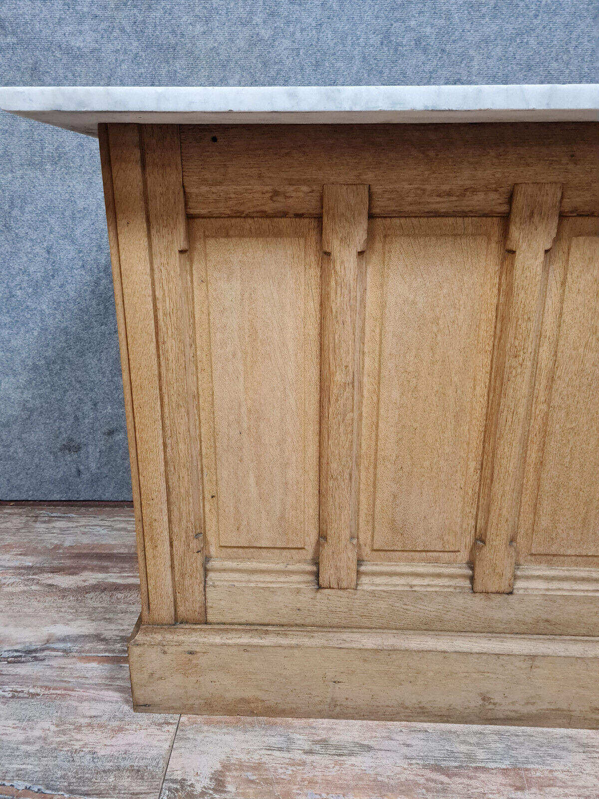 Wooden service counter stripped around 1900