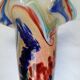 Antique crystal vase moonstone blown glass pedestal