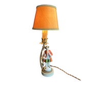 Antique porcelain marquis figurine lamp, 1940
