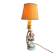 Antique porcelain marquis figurine lamp, 1940