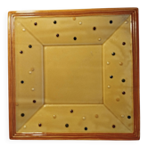 Square ceramic plate Le Poet-Laval (Drôme, France)