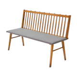 Reupholstered beechwood bench, 1950