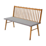 Reupholstered beechwood bench, 1950