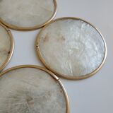 Set de 6 sous-verre nacre
