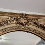 Louis XVI style trumeau mirror with pediment