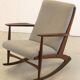 Danish design classic Cube boomerang rocking chair by Søren Georg Jensen