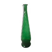 Vintage green glass vase