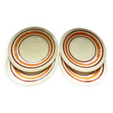 Ensemble de 4 assiettes plates en faïence Vintage