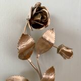 Vintage wall lamp in gold metal and white opaline