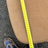 Pair of vintage armchairs with metal legs and orange fabric, 1960s-1970s