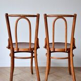 Chaises bistrot en bois courbé